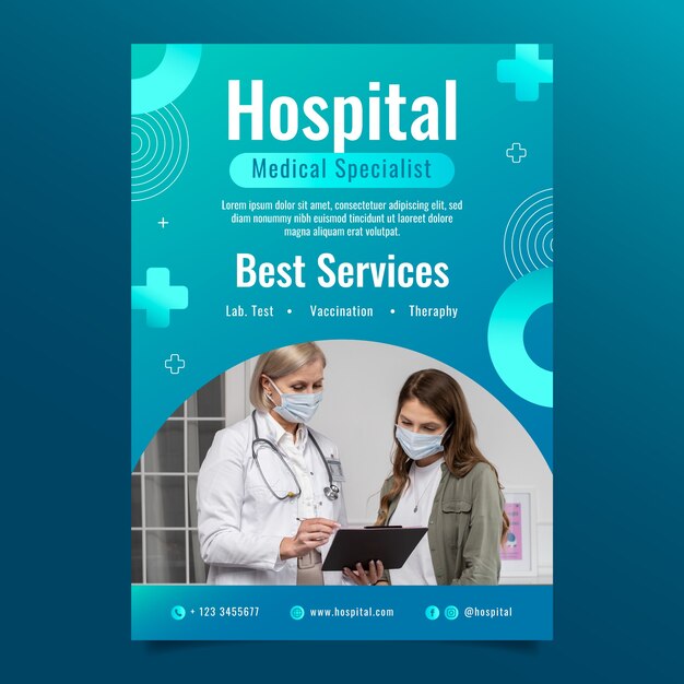 Affiche du service de santé hospitalier