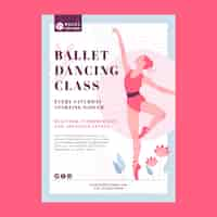 Vecteur gratuit affiche de l'école de danse design plat