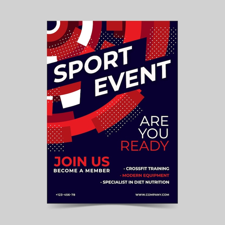 Vecteur gratuit affiche de l'événement sportif 2021
