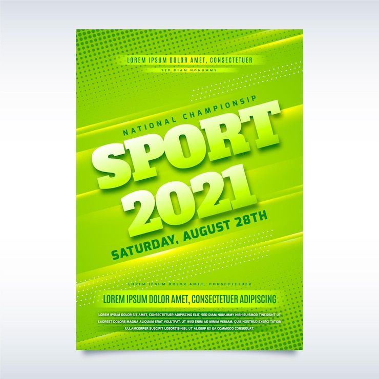 Vecteur gratuit affiche de l'événement sportif 2021