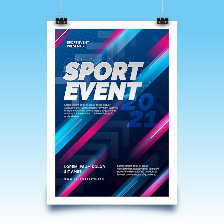 Vecteur gratuit affiche d'événement sportif avec excès de vitesse