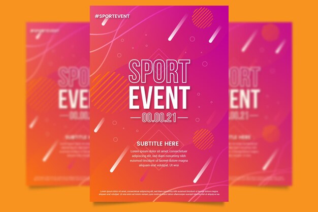 Vecteur gratuit affiche d'événement sportif pour 2021