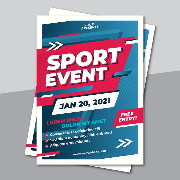 Vecteur gratuit affiche d'événement sportif