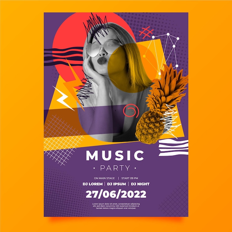 Vecteur gratuit affiche de fête de la culture zine dégradé