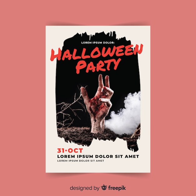 Affiche De Fête Halloween Effrayant Avec Un Design Réaliste