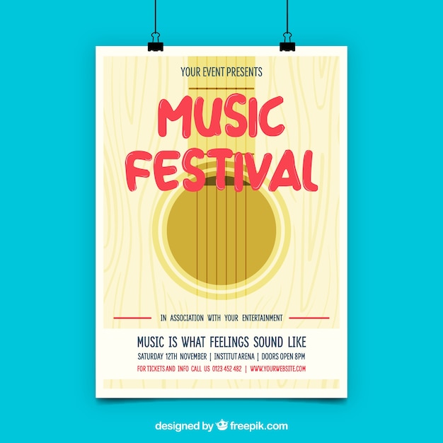 Vecteur gratuit affiche de fête de la musique créative