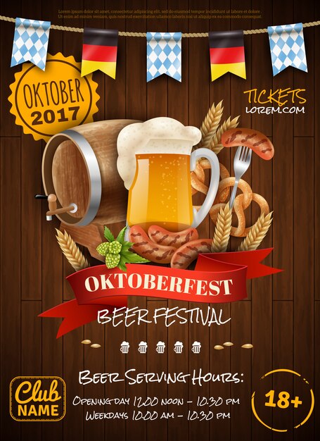 Affiche de fête d&#39;Oktoberfest