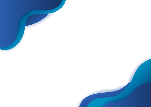 Affiche de fond bleu abstrait avec dynamique de courbe d'onde. fond de présentation d'entreprise bleu et blanc avec concept de réseau de technologie moderne. illustration vectorielle.
