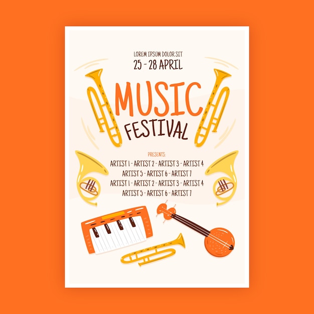 Affiche Illustrée De Musique Style