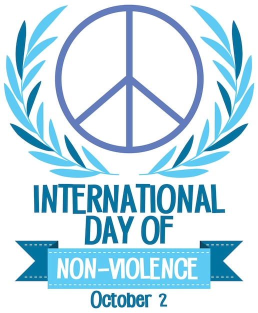 Vecteur gratuit affiche de la journée internationale de la non-violence