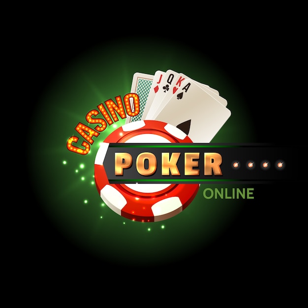 Vecteur gratuit affiche en ligne de poker de casino