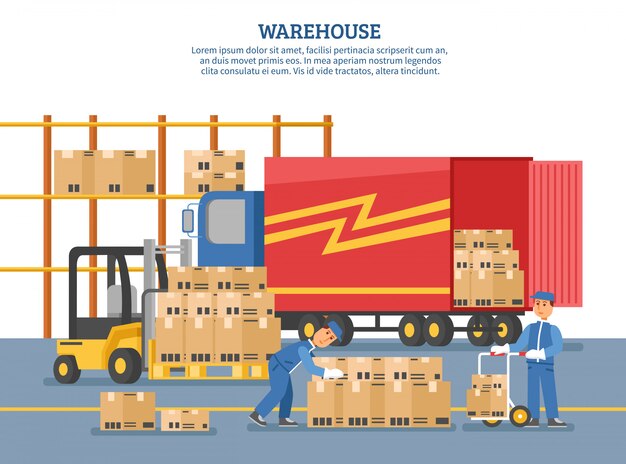 Affiche de livraison logistique