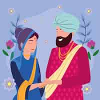 Vecteur gratuit affiche de mariage musulman