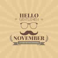 Vecteur gratuit affiche de movember messieurs