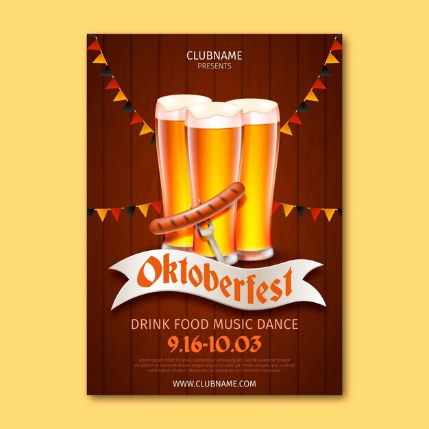 Affiche Oktoberfest Réaliste