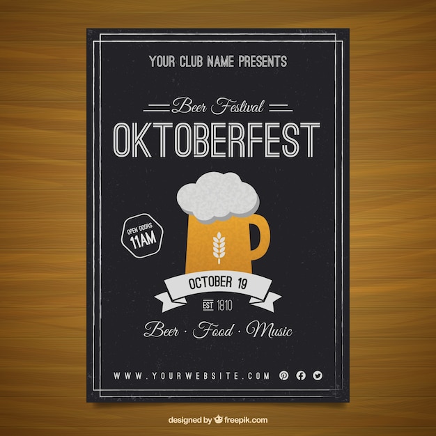 Vecteur gratuit affiche oktoberfest