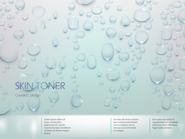 Affiche publicitaire pour le toner de la peau