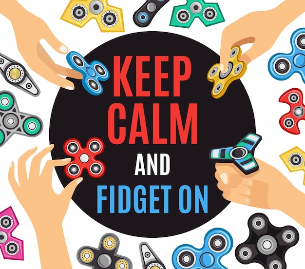 Affiche De Publicité De Main Spinner Fidget