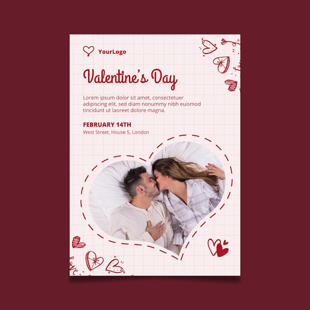 Affiche de la Saint-Valentin A4