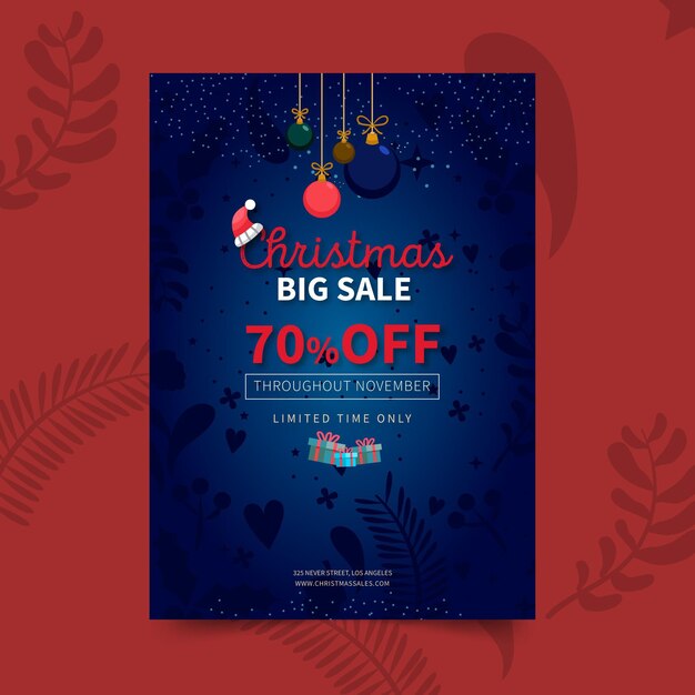 Affiche de vente de Noël A4