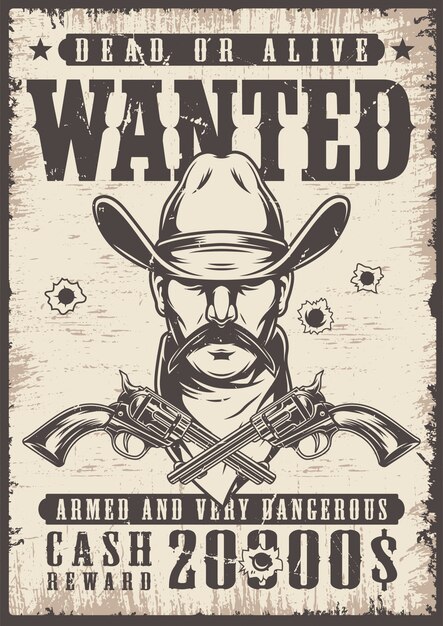 Affiche Vintage Far West