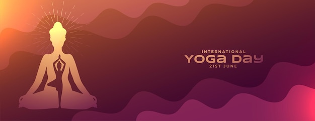 Vecteur gratuit affiche de yoga internationale accrocheuse pour un mode de vie sain