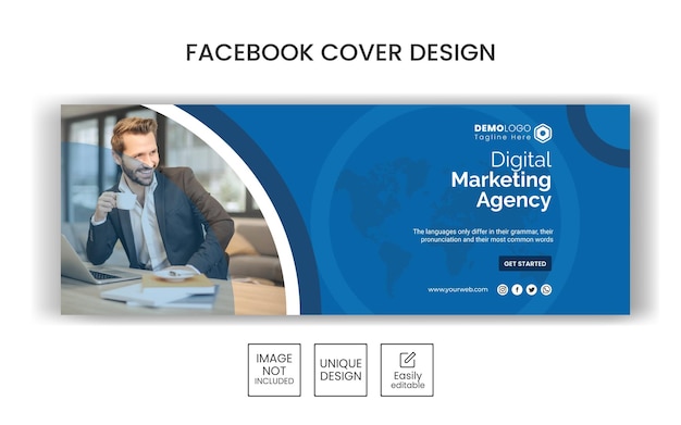 Agence de marketing numérique instagram post ou modèle de bannière web carré