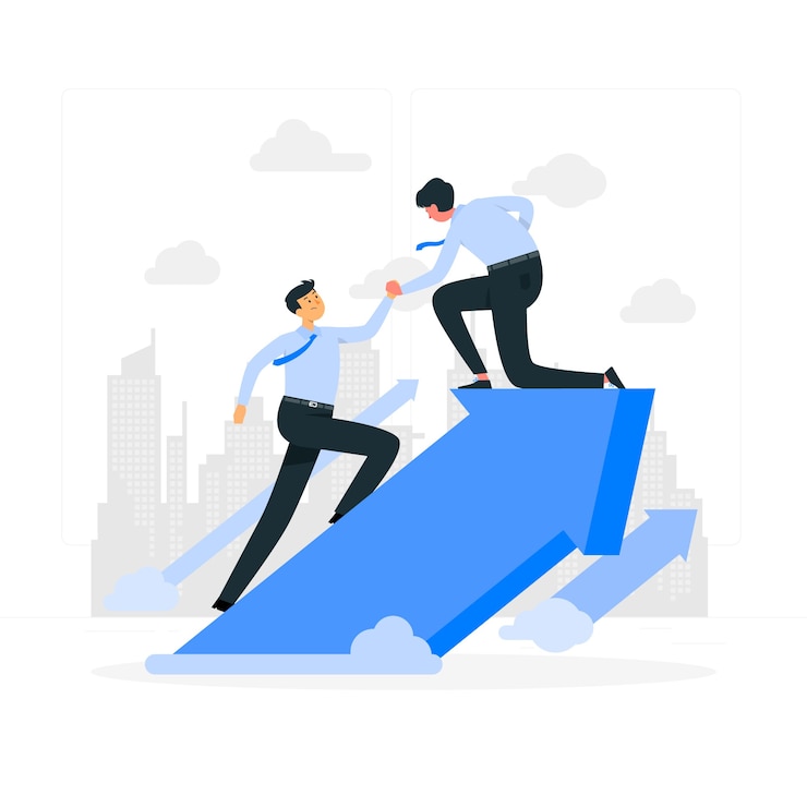 Vecteur gratuit aider une illustration de concept de partenaire