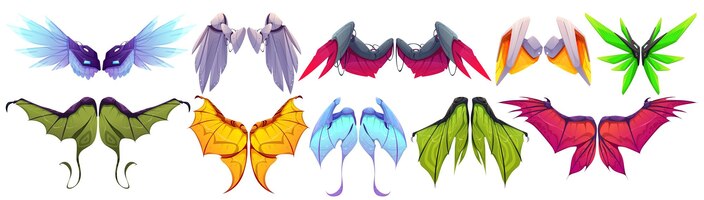 Vecteur gratuit ailes mécaniques du dragon papillon oiseau robot