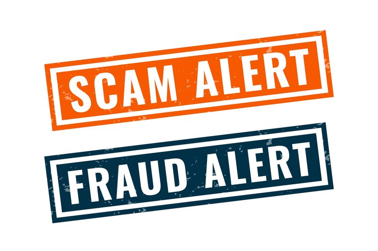 Vecteur gratuit alerte de fraude et d'escroquerie alerte de fond pour la cybersécurité