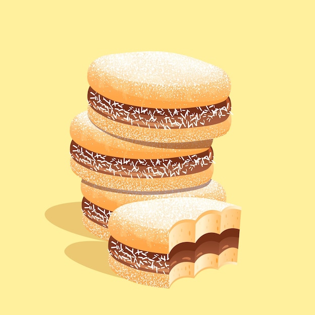 Alfajor Dessiné à La Main