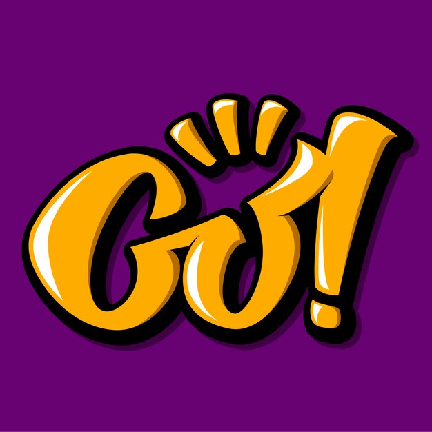 Allez illustration inspirante de conception typographie