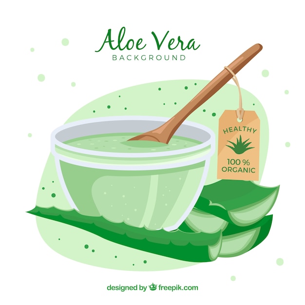 Vecteur gratuit aloe vera lotion background