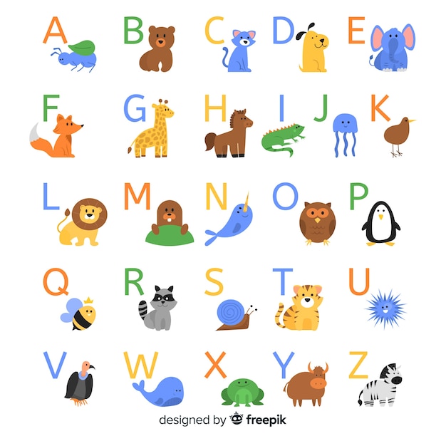 Alphabet Des Animaux Avec Des Animaux Sauvages