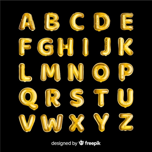 Alphabet Ballon Doré