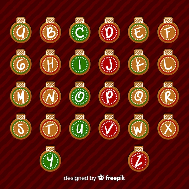 Alphabet boule de noel