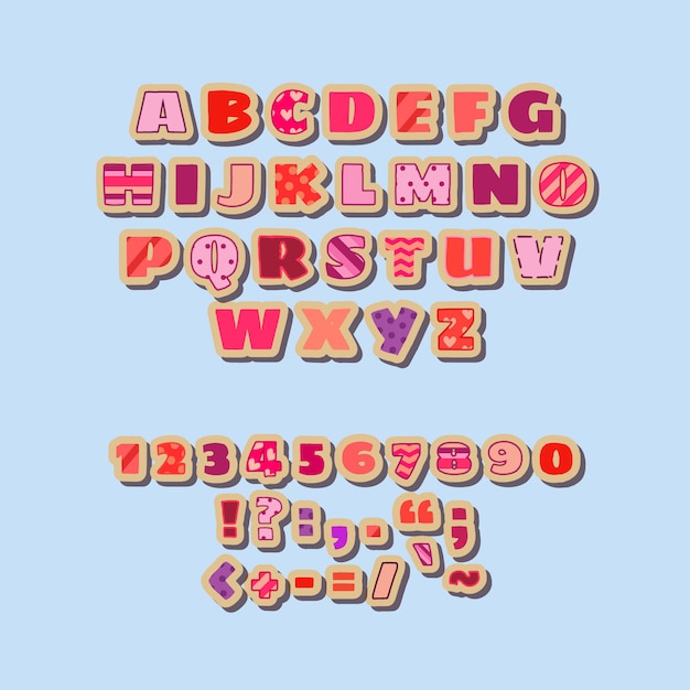 Vecteur gratuit alphabet coloré