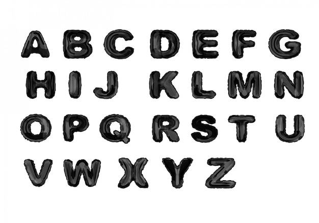 Alphabet à l'encre noire