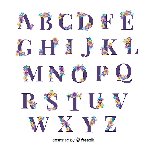 Alphabet floral