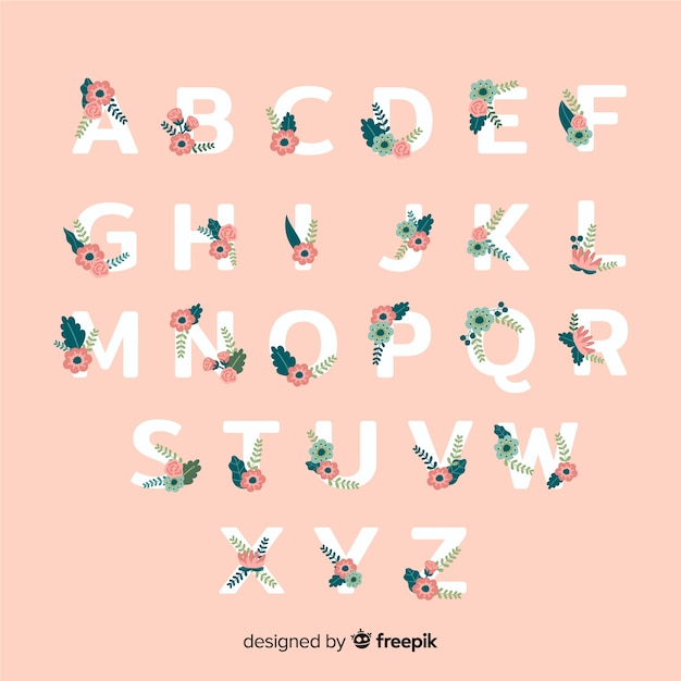 Alphabet floral