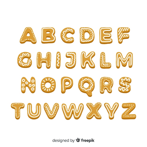 Alphabet De Pain D'épice De Noël