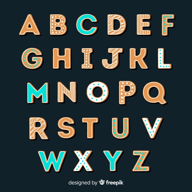 Alphabet pain d&#39;épice