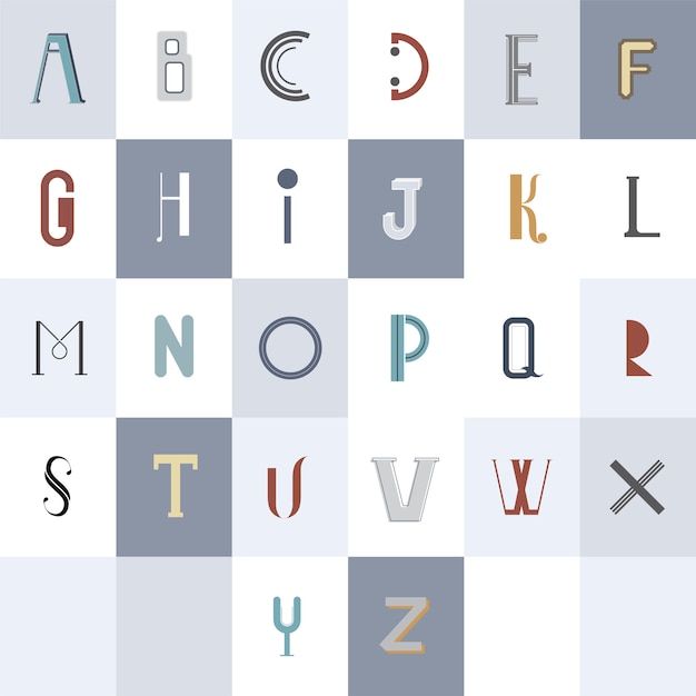 Vecteur gratuit alphabet