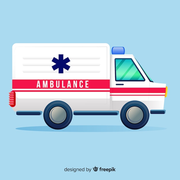 Vecteur gratuit ambulance plate