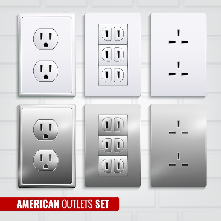Vecteur gratuit american outlets set