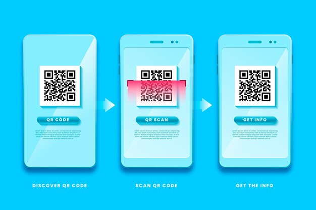 Analyse des étapes du code QR sur un téléphone mobile