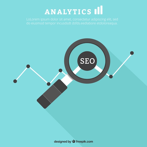 Vecteur gratuit analytics seo