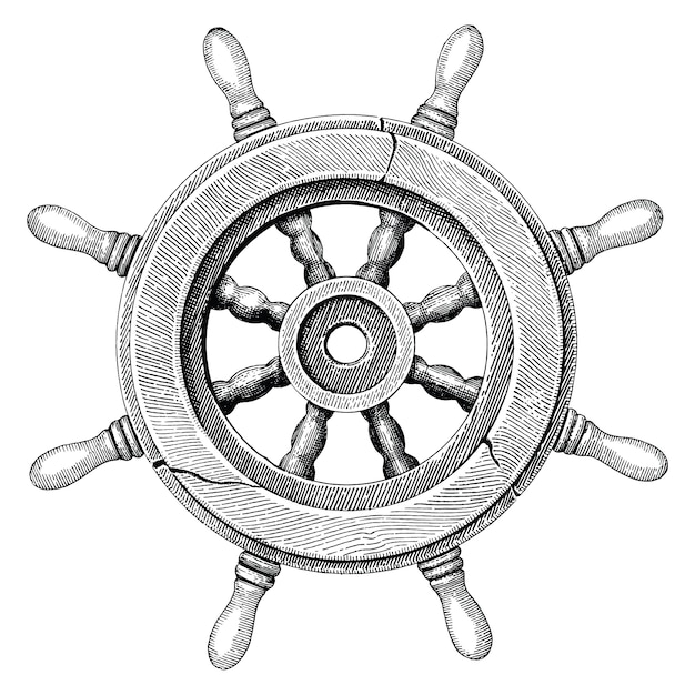 Ancien Bateau Volant Volant Dessin Style Vintage Vecteur Premium