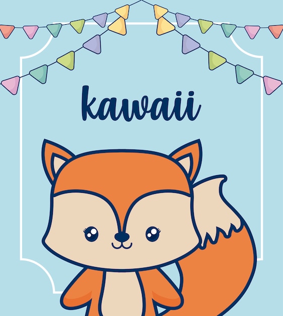 Vecteur gratuit animaux kawaii