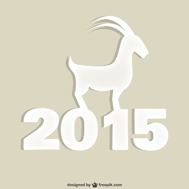 Vecteur gratuit année de la silhouette de chèvre